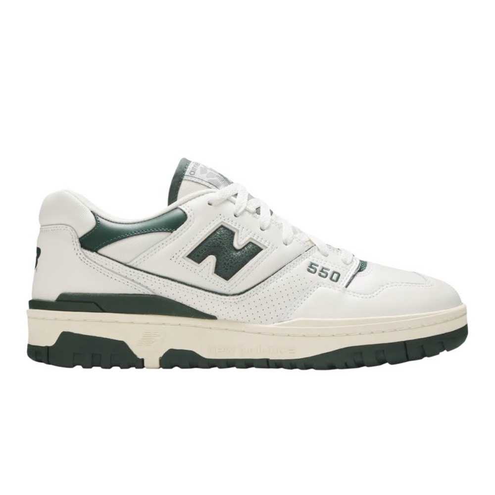 new balance 550 white and green